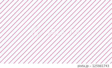 シンプルな斜めストライプ模様 背景素材 16:9サイズ ピンク 125981743