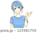 笑顔で案内する女性 125981750