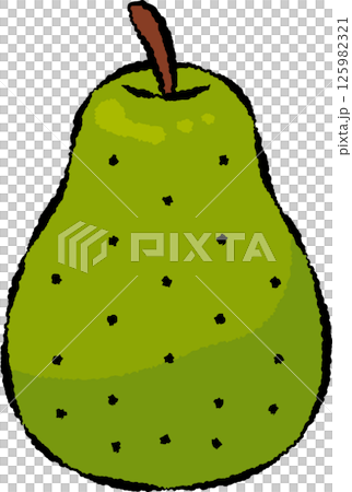 洋梨（線画有） 125982321