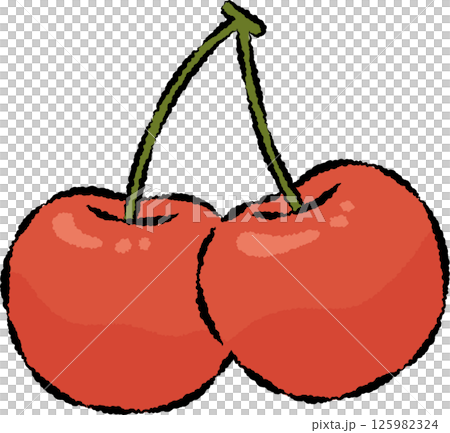 サクランボ（線画有） 125982324