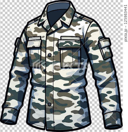 簡單的迷彩服插圖 125983441