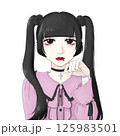 地雷系の装いをした女の子 125983501