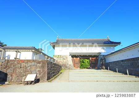神奈川県小田原市、小田原城銅門の風景 125983807