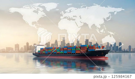 Global Shipping, Container Ship, World Trade Global Shipping, Container Ship, World Trade 125984167