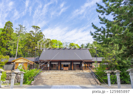 廣田神社 新緑に包まれた拝殿(兵庫県西宮市) 廣田神社 新緑に包まれた拝殿(兵庫県西宮市) 125985897
