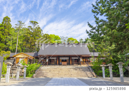 廣田神社 新緑に包まれた拝殿(兵庫県西宮市) 廣田神社 新緑に包まれた拝殿(兵庫県西宮市) 125985898