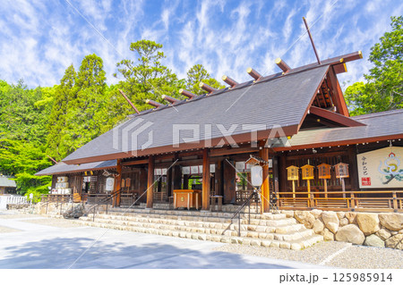 廣田神社 新緑に包まれた拝殿(兵庫県西宮市) 廣田神社 新緑に包まれた拝殿(兵庫県西宮市) 125985914