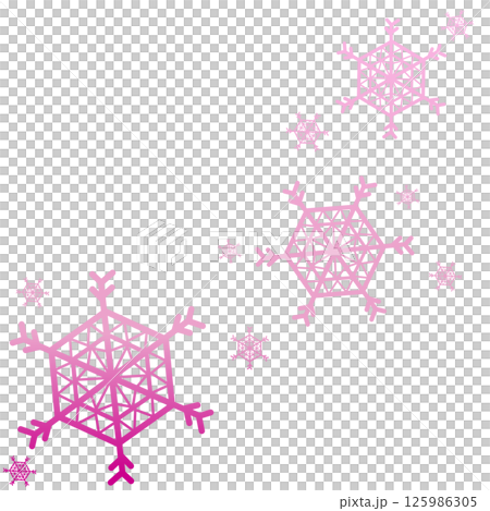 Snowflake illustration with pink gradient pop design 125986305