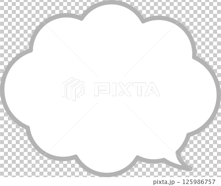 A simple cloud-shaped speech bubble with a tail at the bottom right. A simple cloud-shaped speech bubble with a tail at the bottom right. 125986757