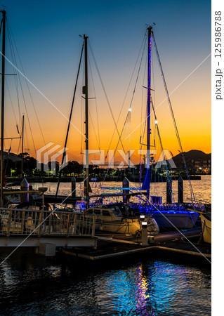 出島ワーフの夕景【長崎市】 出島ワーフの夕景【長崎市】 125986788