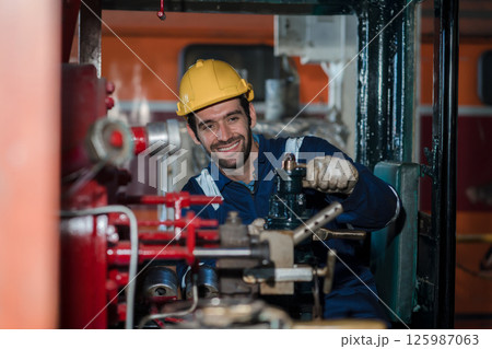 Engineer checking construction process railway and checking work on railroad station Engineer checking construction process railway and checking work on railroad station 125987063