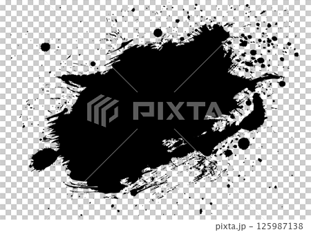 A background of ink splattered with a brush 125987138