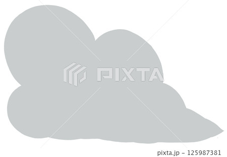 ふくらむ雨雲のイラスト 125987381