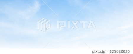 Sky Cloud Blue Background Cloudy summer Winter Season Day, Light Beauty Horizon Spring Brigth Gradient Calm Abstract Backdrop Air Nature View Wallpaper Landscape Cyan color Environment, Fluffy Climate 125988020