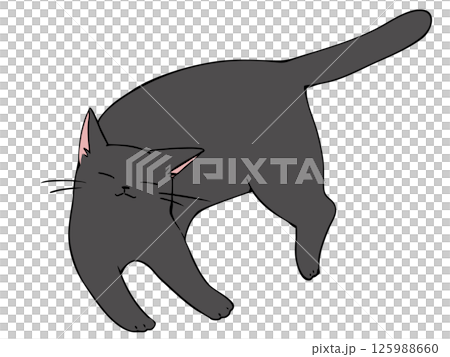 黒ねこ リラックス 黒ねこ リラックス 125988660