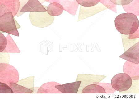 水彩 カラフル テクスチャ 図形模様 水彩 カラフル テクスチャ 図形模様 125989098