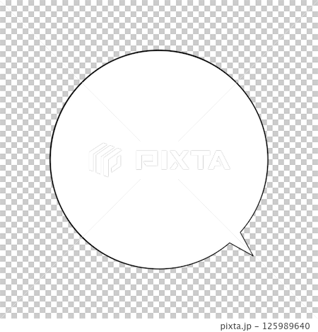 シンプルな丸い吹き出し シンプルな丸い吹き出し 125989640