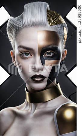 Portrait of a blonde girl 125989680
