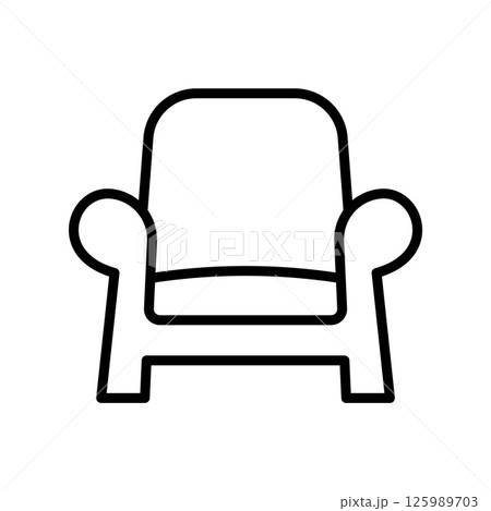 Soft chair icon. Comfortable armchair. Vector 125989703