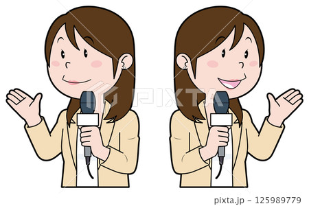 女性レポーター 女性レポーター 125989779