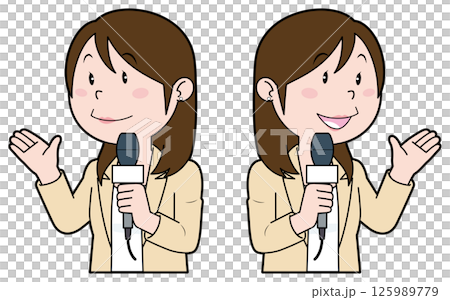 女性レポーター 女性レポーター 125989779