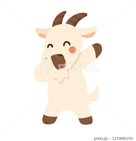 Cute dabbing goat cool cartoon Cute dabbing goat cool cartoon 125990150