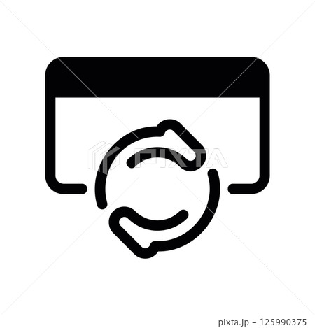 Credit Card with Circular Arrows Indicating Recurring Payment or Sync Credit Card with Circular Arrows Indicating Recurring Payment or Sync 125990375