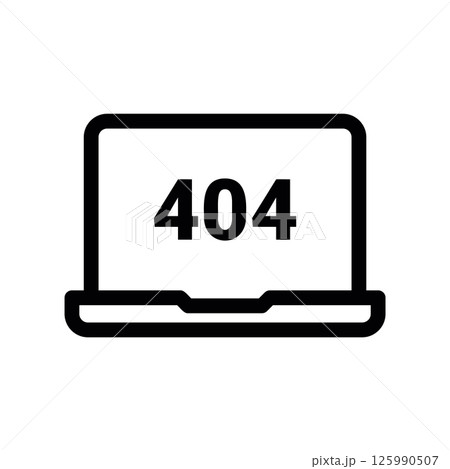 Laptop Computer Displaying 404 Page Not Found Error Message On Screen Laptop Computer Displaying 404 Page Not Found Error Message On Screen 125990507