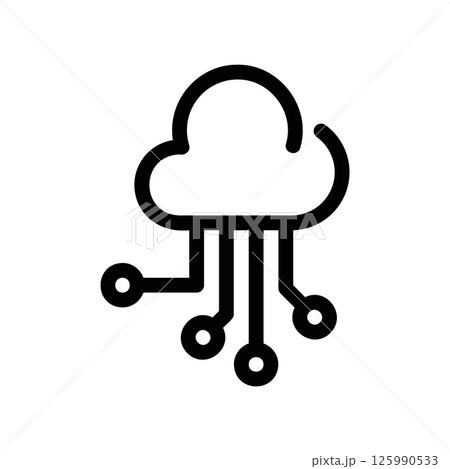Smart Cloud Computing Network Connection Graphic Icon Smart Cloud Computing Network Connection Graphic Icon 125990533