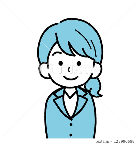 スーツを着たOL女性のイラスト 125990689