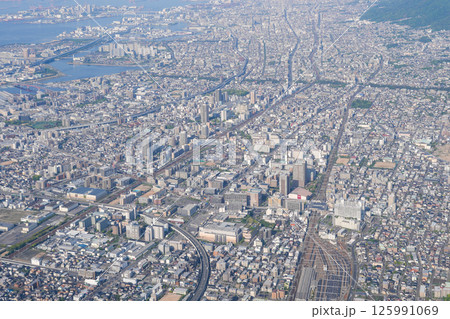 伊丹空港を離陸後、西宮～芦屋～神戸～明石海峡大橋 125991069