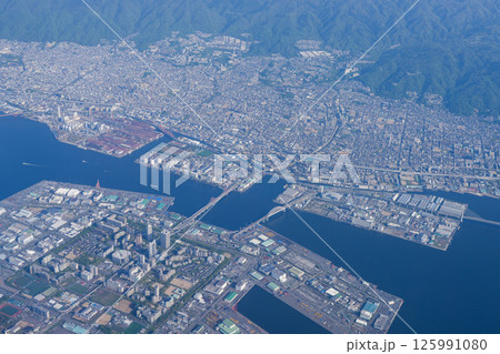 伊丹空港を離陸後、西宮～芦屋～神戸～明石海峡大橋 125991080