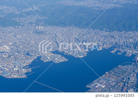 伊丹空港を離陸後、西宮～芦屋～神戸～明石海峡大橋 125991085