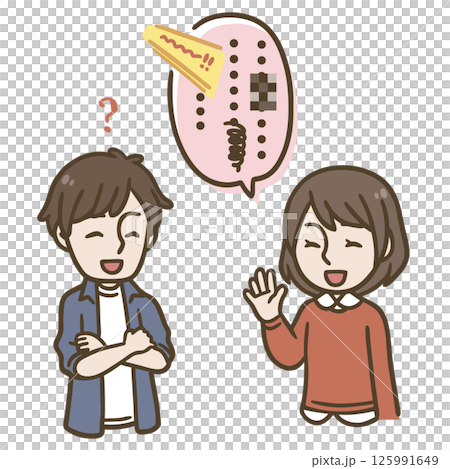 聞き取り困難症・聴覚情報処理障害（LiD/APD）の会話のイメージイラスト 125991649