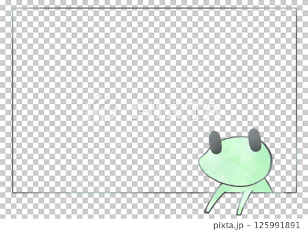 Frame background of a frog popping out 125991891