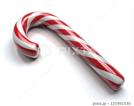 Candy Cane Delight: Festive Red & White Sweet Treat. Generative AI 125992530