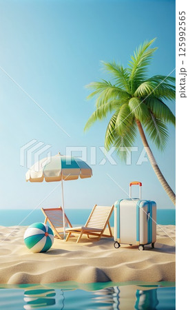 Serenity by the Shore. Generative AI Serenity by the Shore. Generative AI 125992565