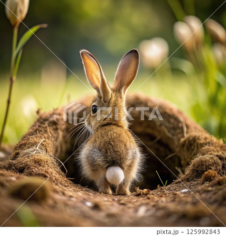 Whimsical Rabbit Delight. Generative AI 125992843