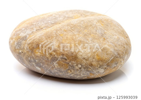 Single Rock on White Background. Generative AI Single Rock on White Background. Generative AI 125993039