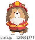 消防服を着た犬 125994275