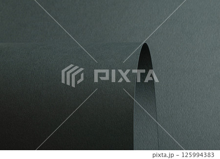 Paper texture with dark green tone, deep green color and folded wave finish, clean perforated Paper texture with dark green tone, deep green color and folded wave finish, clean perforated 125994383