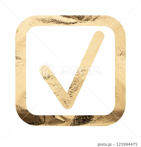 Gold checkmark in box, symbolizing success and confirmation. Completed, approved, and validated Gold checkmark in box, symbolizing success and confirmation. Completed, approved, and validated 125994475