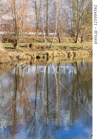 Shot of the river at autumn 125994562