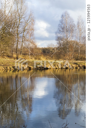Shot of the river at autumn 125994563