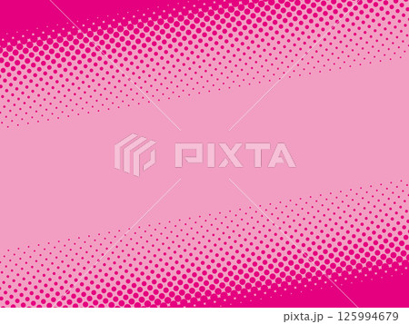 大から小に大きさが変わるピンクのドット柄 125994679
