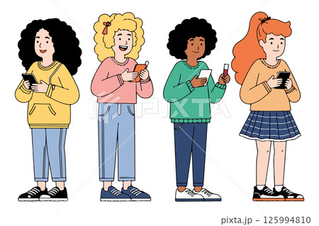 Diverse Group of Women Using Smartphones Diverse Group of Women Using Smartphones 125994810