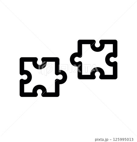 Two Disconnected Jigsaw Puzzle Pieces Symbolizing Incompatibility Issues 125995013