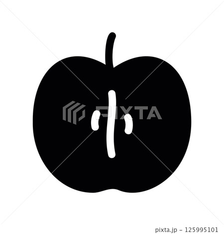 (Simple Digital Illustration of an Apple Fruit with Core Exposed2 11) (Simple Digital Illustration of an Apple Fruit with Core Exposed2 11) 125995101