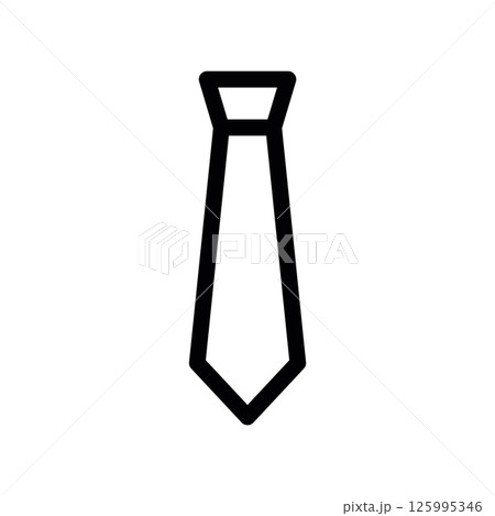Graphic Icon Representing a Formal Necktie Outline 125995346