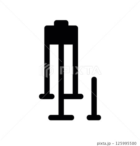Hypodermic Needle and Plunger Symbol for Medical Procedures Hypodermic Needle and Plunger Symbol for Medical Procedures 125995580